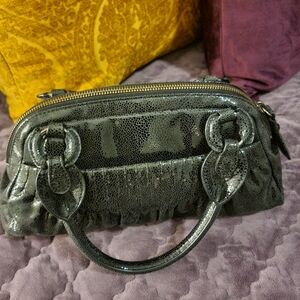 Pre-owned David & Scottie small leather two handle satchel bag